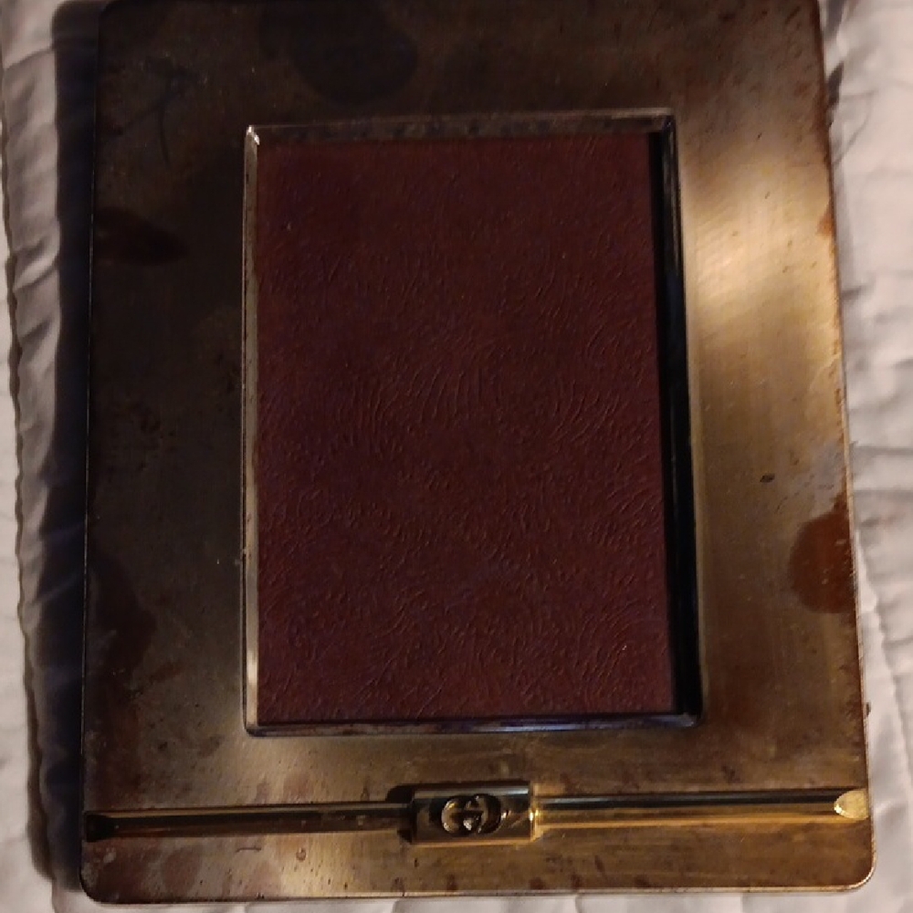Gucci Gold and Brown Picture Frame
